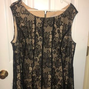 Black and nude lace  dress